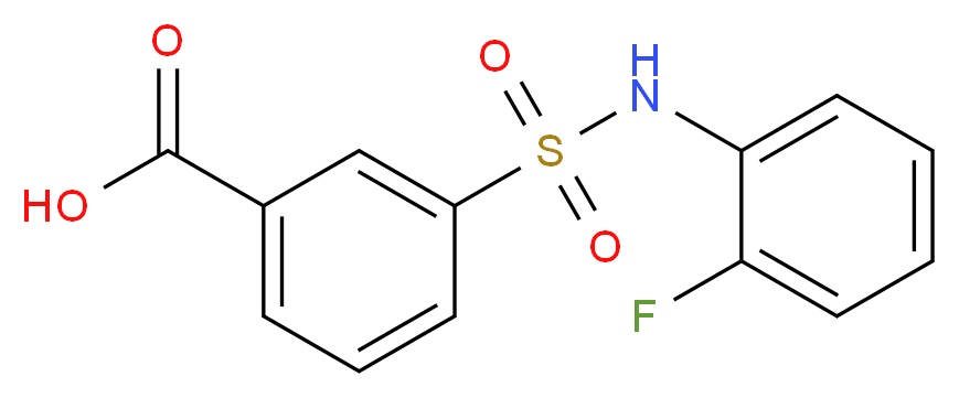 3-(2-Fluoro-phenylsulfamoyl)-benzoic acid_Molecular_structure_CAS_)