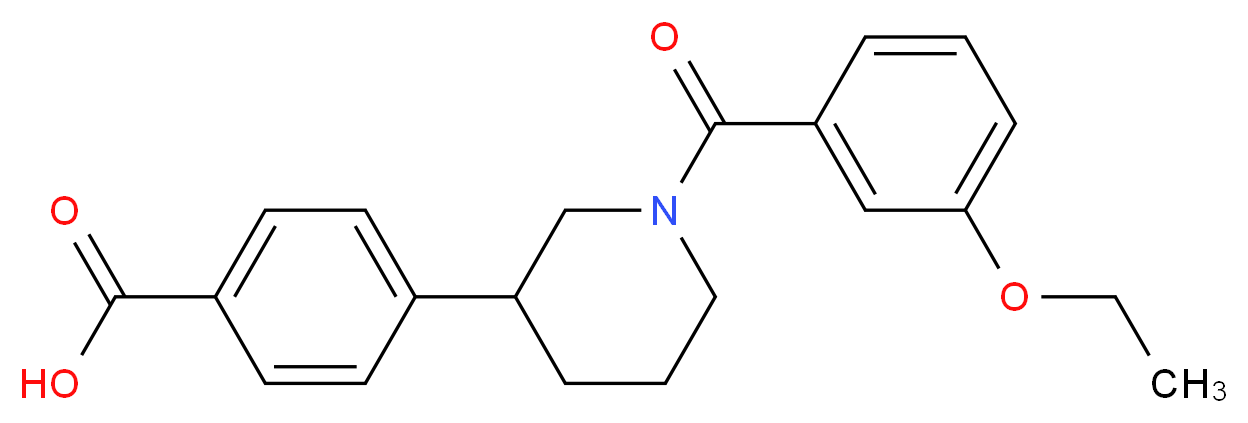 4-[1-(3-ethoxybenzoyl)piperidin-3-yl]benzoic acid_Molecular_structure_CAS_)