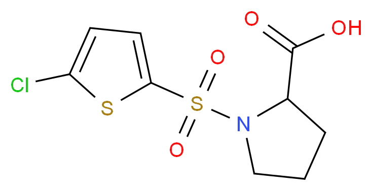 1-[(5-chlorothien-2-yl)sulfonyl]pyrrolidine-2-carboxylic acid_Molecular_structure_CAS_)