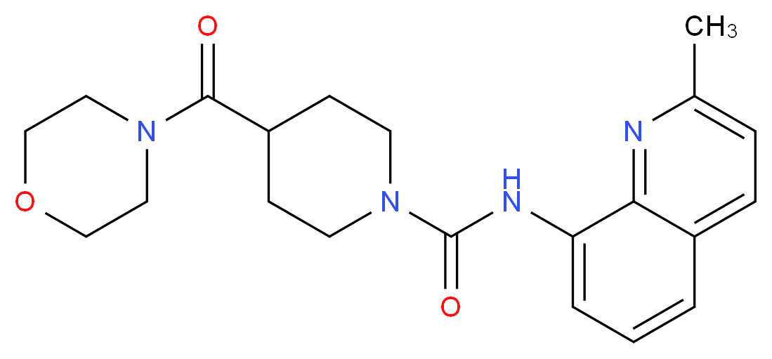 N-(2-methylquinolin-8-yl)-4-(morpholin-4-ylcarbonyl)piperidine-1-carboxamide_Molecular_structure_CAS_)