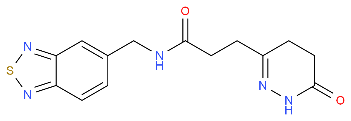 N-(2,1,3-benzothiadiazol-5-ylmethyl)-3-(6-oxo-1,4,5,6-tetrahydropyridazin-3-yl)propanamide_Molecular_structure_CAS_)