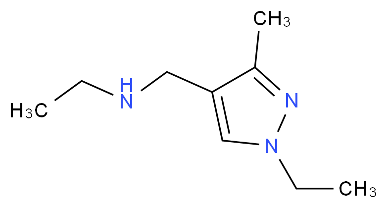 N-[(1-Ethyl-3-methyl-1H-pyrazol-4-yl)methyl]-ethanamine_Molecular_structure_CAS_)