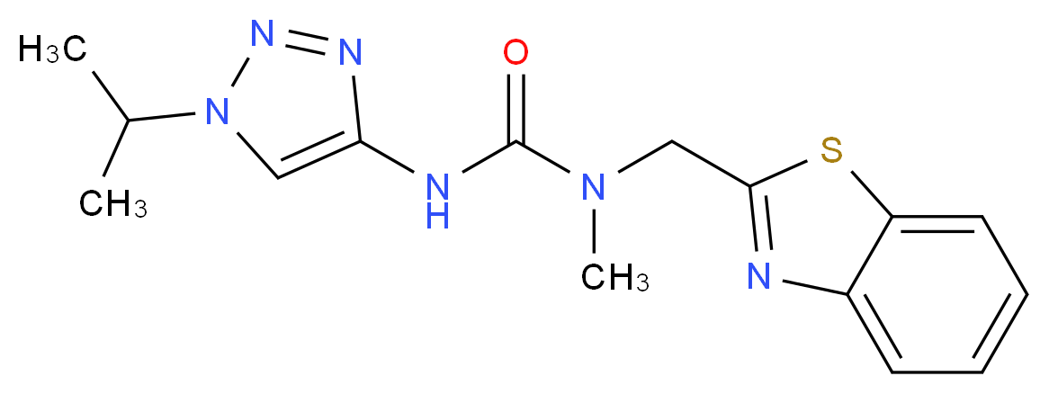 N-(1,3-benzothiazol-2-ylmethyl)-N'-(1-isopropyl-1H-1,2,3-triazol-4-yl)-N-methylurea_Molecular_structure_CAS_)