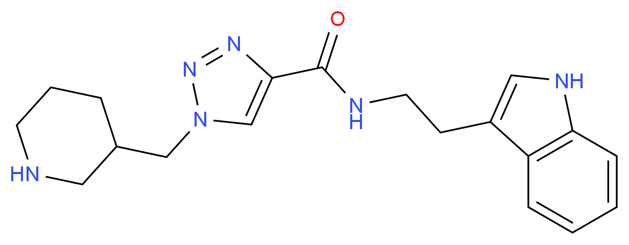 N-[2-(1H-indol-3-yl)ethyl]-1-(piperidin-3-ylmethyl)-1H-1,2,3-triazole-4-carboxamide_Molecular_structure_CAS_)