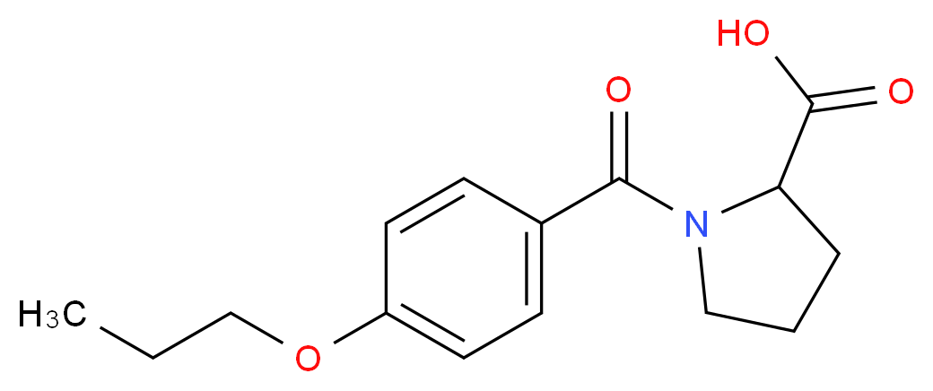 1-(4-Propoxybenzoyl)-pyrrolidine-2-carboxylicacid_Molecular_structure_CAS_)