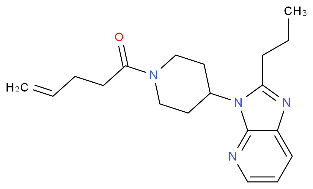 3-[1-(4-pentenoyl)-4-piperidinyl]-2-propyl-3H-imidazo[4,5-b]pyridine_Molecular_structure_CAS_)