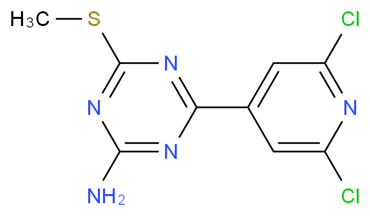 4-(2,6-dichloro-4-pyridyl)-6-(methylthio)-1,3,5-triazin-2-amine_Molecular_structure_CAS_175276-44-5)