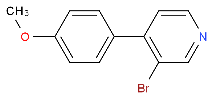 3-Bromo-4-(4'-methoxyphenyl)pyridine_Molecular_structure_CAS_88345-97-5)