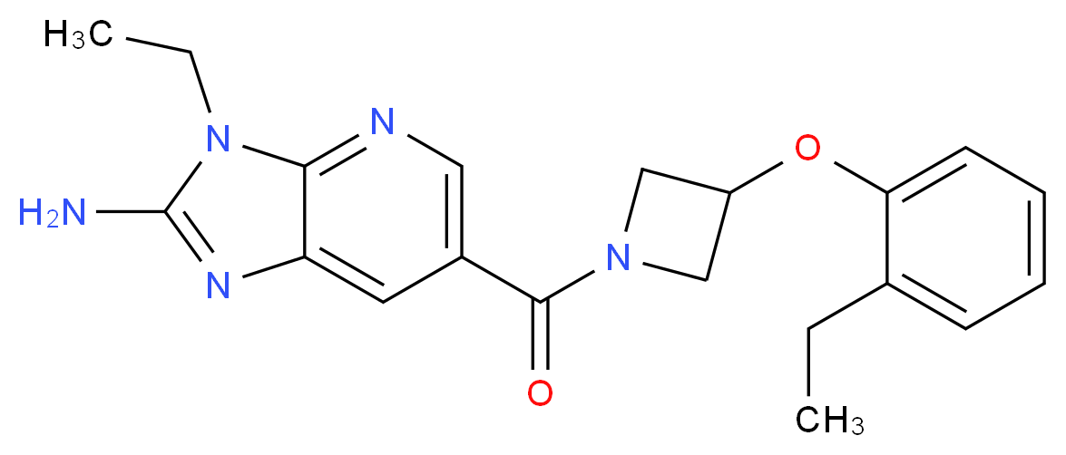 3-ethyl-6-{[3-(2-ethylphenoxy)azetidin-1-yl]carbonyl}-3H-imidazo[4,5-b]pyridin-2-amine_Molecular_structure_CAS_)