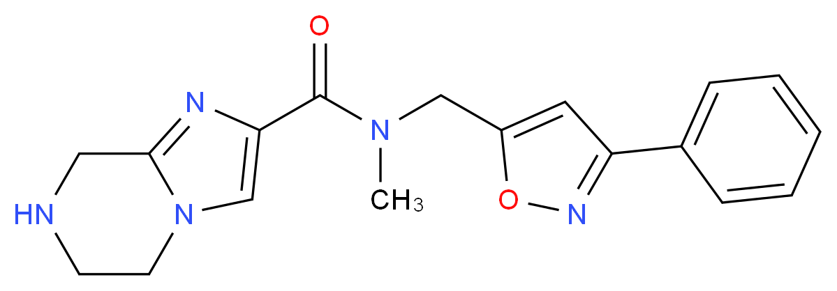 N-methyl-N-[(3-phenyl-5-isoxazolyl)methyl]-5,6,7,8-tetrahydroimidazo[1,2-a]pyrazine-2-carboxamide_Molecular_structure_CAS_)