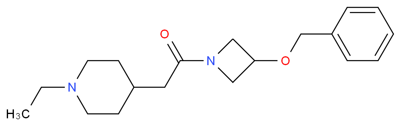 4-{2-[3-(benzyloxy)-1-azetidinyl]-2-oxoethyl}-1-ethylpiperidine_Molecular_structure_CAS_)