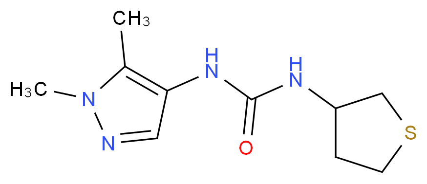 N-(1,5-dimethyl-1H-pyrazol-4-yl)-N'-(tetrahydro-3-thienyl)urea_Molecular_structure_CAS_)
