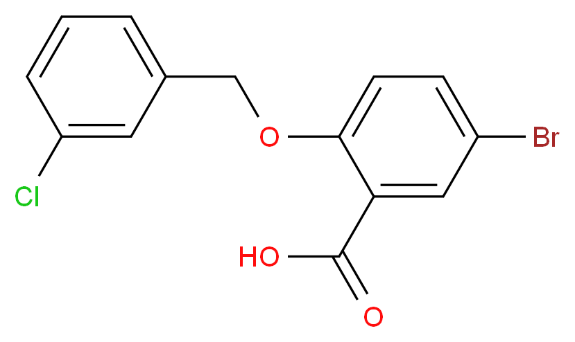 5-Bromo-2-[(3-chlorobenzyl)oxy]benzoic acid_Molecular_structure_CAS_62176-35-6)