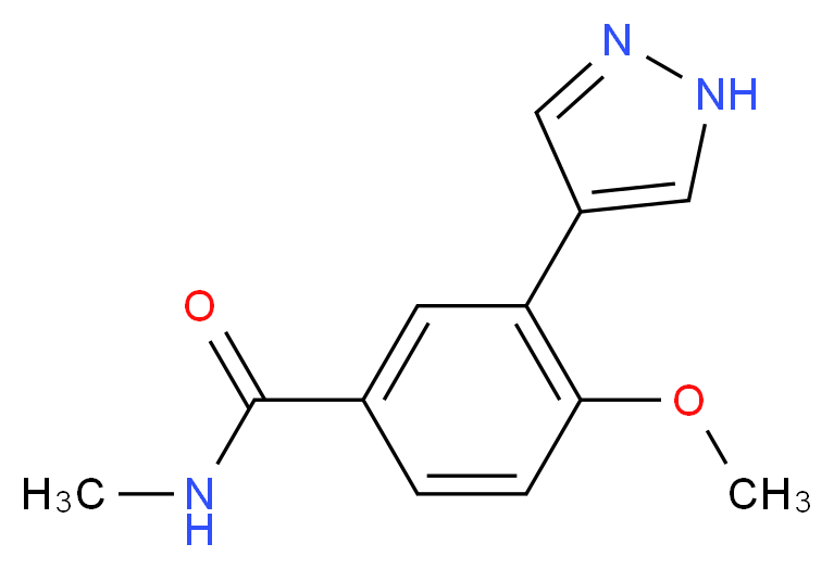 4-methoxy-N-methyl-3-(1H-pyrazol-4-yl)benzamide_Molecular_structure_CAS_)