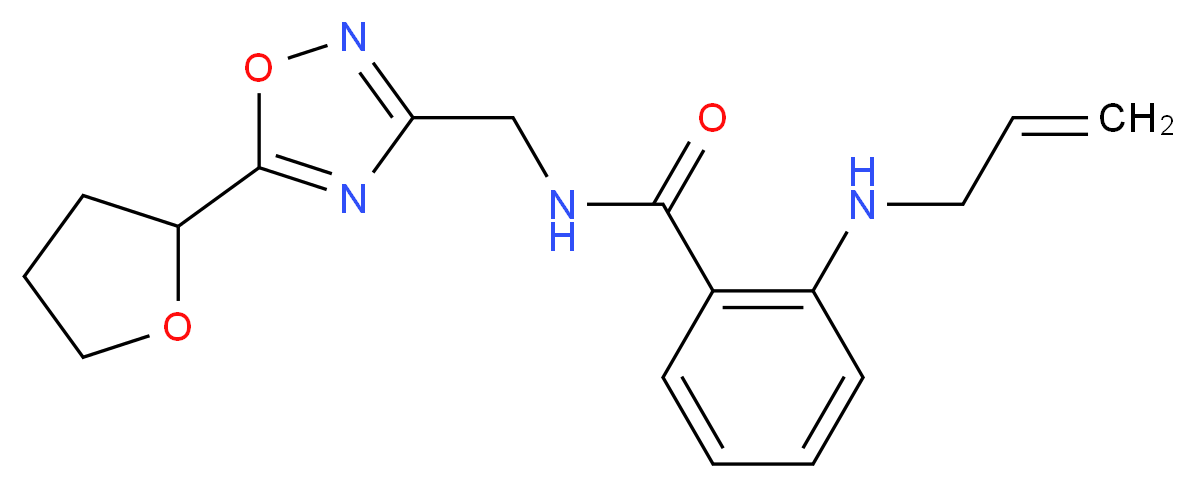 2-(allylamino)-N-{[5-(tetrahydrofuran-2-yl)-1,2,4-oxadiazol-3-yl]methyl}benzamide_Molecular_structure_CAS_)