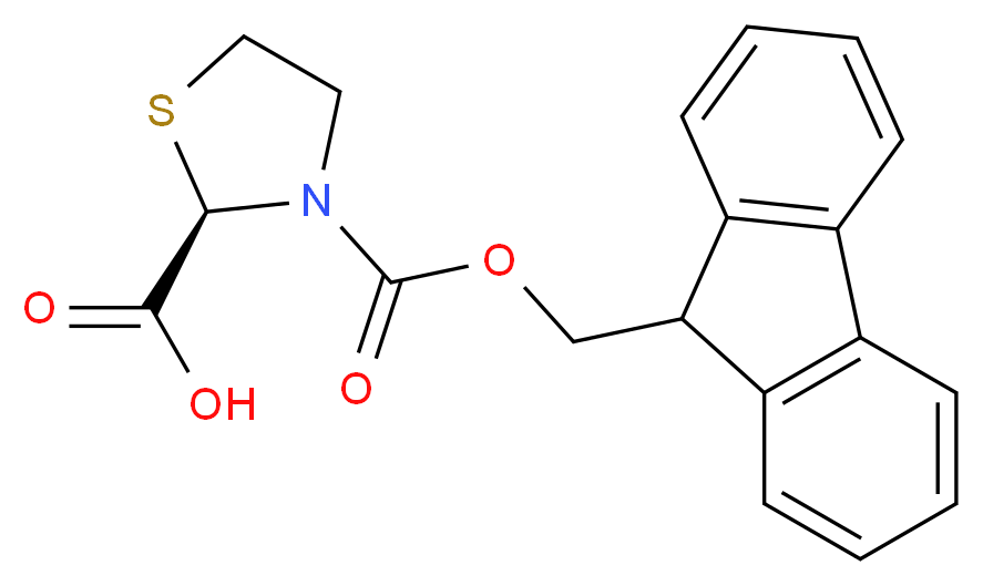 Fmoc-(R)-thiazolidine-2-carboxylic acid_Molecular_structure_CAS_)