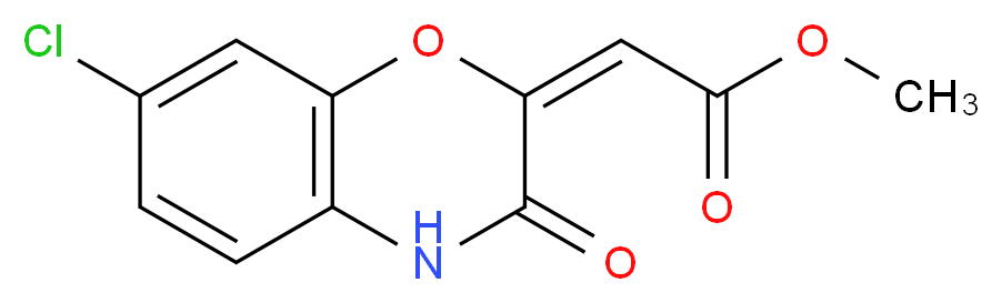 Methyl (2E)-(7-chloro-3-oxo-3,4-dihydro-2H-1,4-benzoxazin-2-ylidene)acetate_Molecular_structure_CAS_)