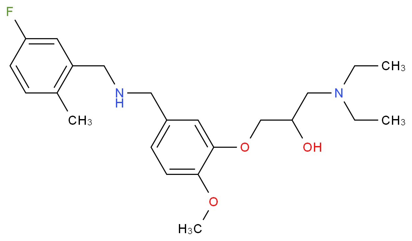1-(diethylamino)-3-(5-{[(5-fluoro-2-methylbenzyl)amino]methyl}-2-methoxyphenoxy)-2-propanol_Molecular_structure_CAS_)