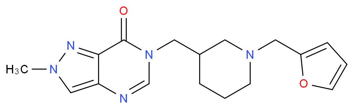 6-{[1-(2-furylmethyl)-3-piperidinyl]methyl}-2-methyl-2,6-dihydro-7H-pyrazolo[4,3-d]pyrimidin-7-one_Molecular_structure_CAS_)