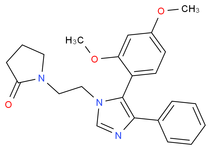 1-{2-[5-(2,4-dimethoxyphenyl)-4-phenyl-1H-imidazol-1-yl]ethyl}pyrrolidin-2-one_Molecular_structure_CAS_)