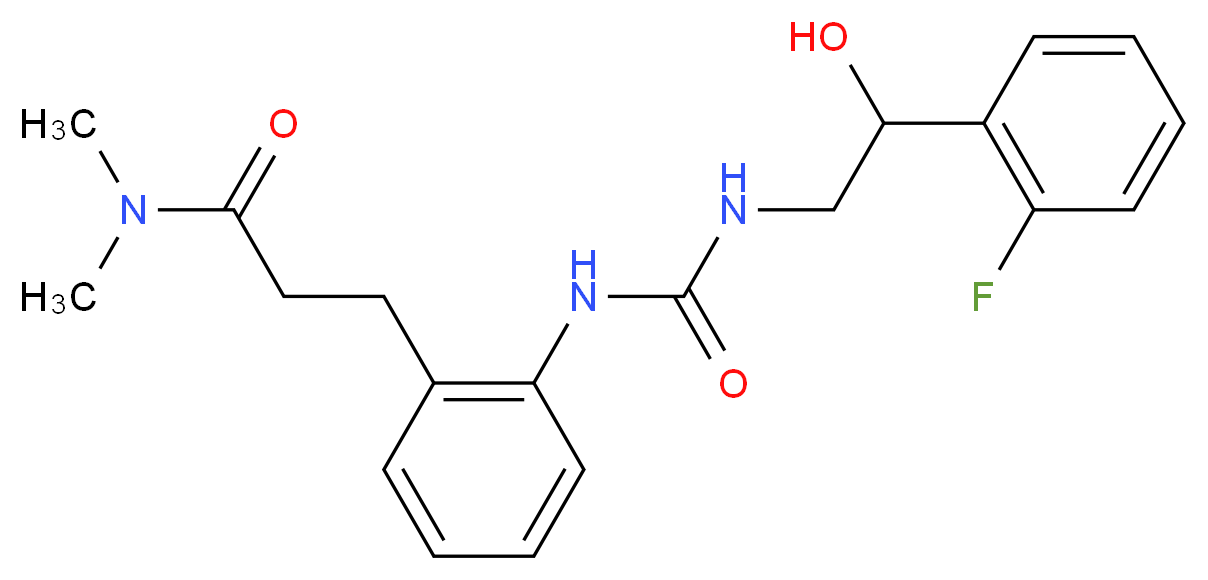 3-{2-[({[2-(2-fluorophenyl)-2-hydroxyethyl]amino}carbonyl)amino]phenyl}-N,N-dimethylpropanamide_Molecular_structure_CAS_)
