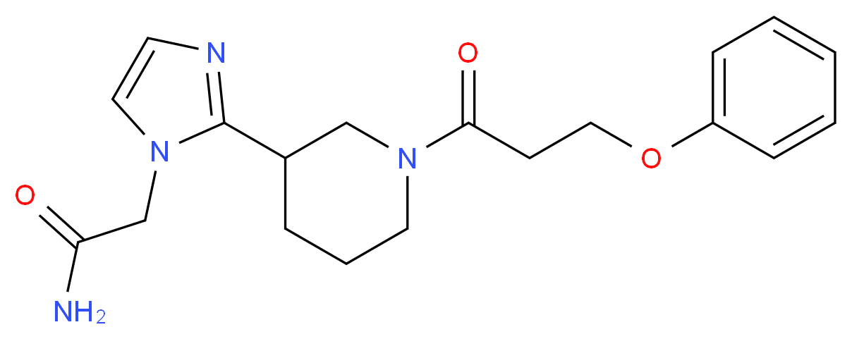 2-{2-[1-(3-phenoxypropanoyl)piperidin-3-yl]-1H-imidazol-1-yl}acetamide_Molecular_structure_CAS_)