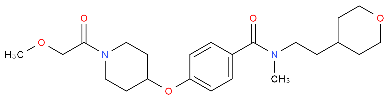 4-{[1-(methoxyacetyl)-4-piperidinyl]oxy}-N-methyl-N-[2-(tetrahydro-2H-pyran-4-yl)ethyl]benzamide_Molecular_structure_CAS_)