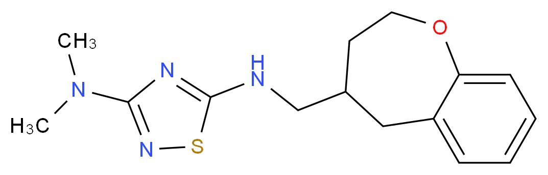 N~3~,N~3~-dimethyl-N~5~-(2,3,4,5-tetrahydro-1-benzoxepin-4-ylmethyl)-1,2,4-thiadiazole-3,5-diamine_Molecular_structure_CAS_)