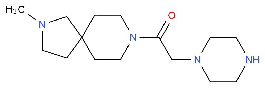 2-methyl-8-(piperazin-1-ylacetyl)-2,8-diazaspiro[4.5]decane_Molecular_structure_CAS_)