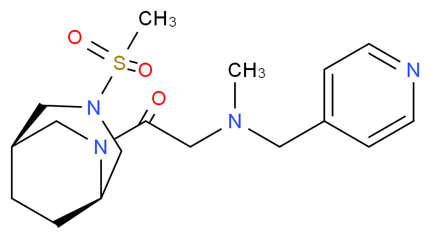 N-methyl-2-[(1R*,5R*)-3-(methylsulfonyl)-3,6-diazabicyclo[3.2.2]non-6-yl]-2-oxo-N-(4-pyridinylmethyl)ethanamine_Molecular_structure_CAS_)