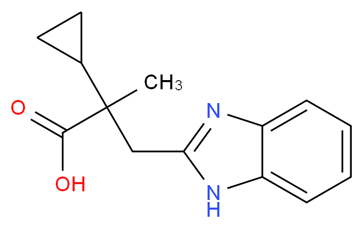 3-(1H-benzimidazol-2-yl)-2-cyclopropyl-2-methylpropanoic acid_Molecular_structure_CAS_)