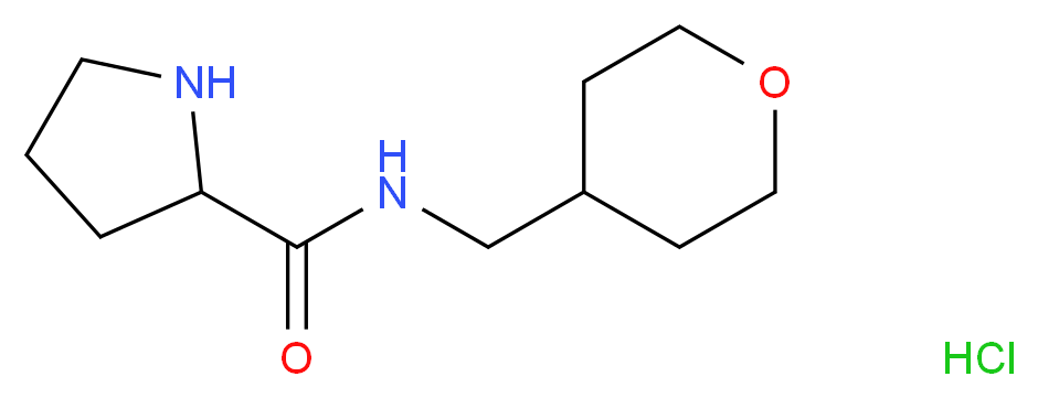 N-(Tetrahydro-2H-pyran-4-ylmethyl)-2-pyrrolidinecarboxamide hydrochloride_Molecular_structure_CAS_)