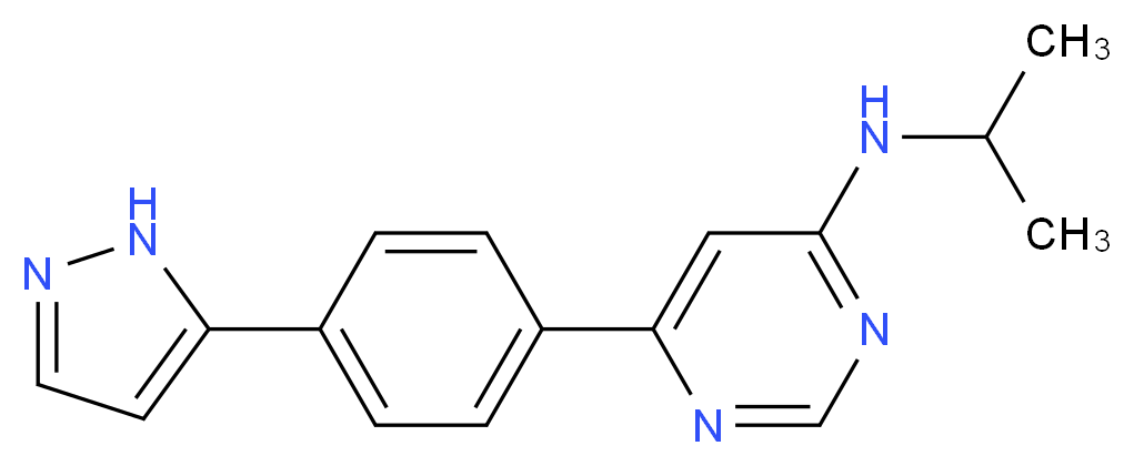 N-isopropyl-6-[4-(1H-pyrazol-5-yl)phenyl]pyrimidin-4-amine_Molecular_structure_CAS_)