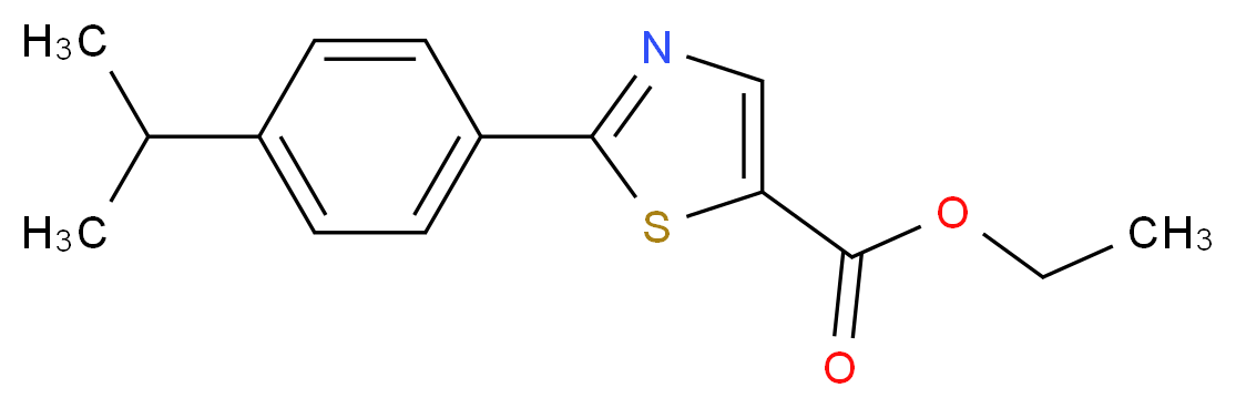 2-(4-ISOPROPYL-PHENYL)-THIAZOLE-5-CARBOXYLIC ACID ETHYL ESTER_Molecular_structure_CAS_886369-39-7)