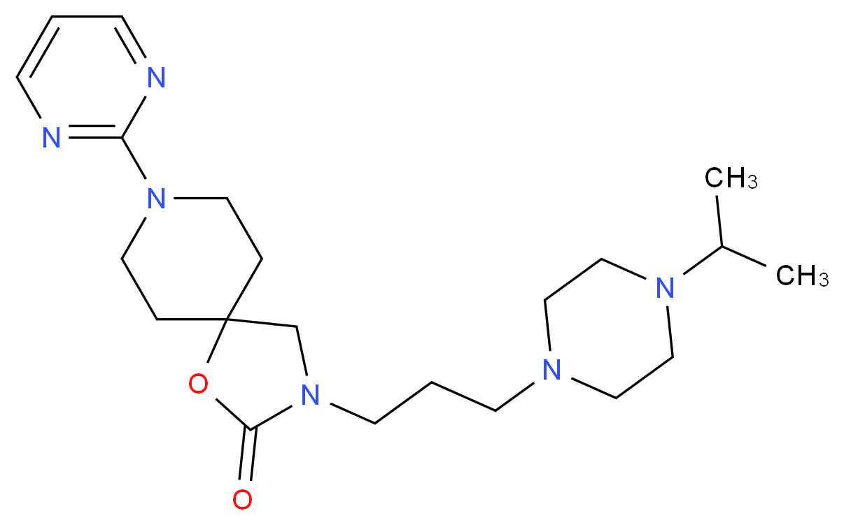 3-[3-(4-isopropylpiperazin-1-yl)propyl]-8-pyrimidin-2-yl-1-oxa-3,8-diazaspiro[4.5]decan-2-one_Molecular_structure_CAS_)