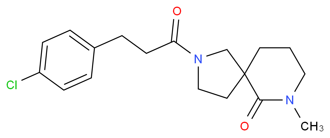 2-[3-(4-chlorophenyl)propanoyl]-7-methyl-2,7-diazaspiro[4.5]decan-6-one_Molecular_structure_CAS_)