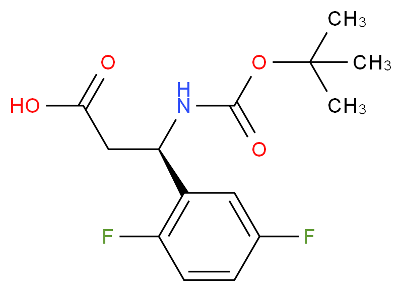 (R)-3-TERT-BUTOXYCARBONYLAMINO-3-(2,5-DIFLUORO-PHENYL)-PROPIONIC ACID_Molecular_structure_CAS_)