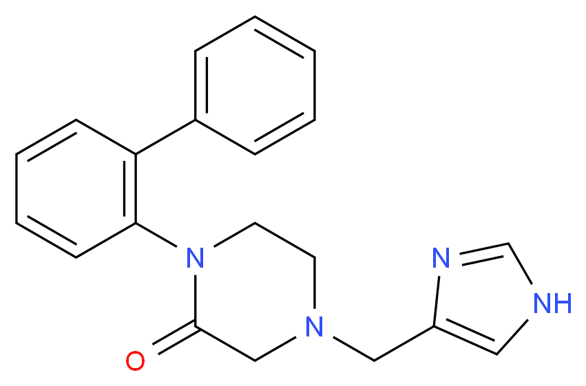 1-(2-biphenylyl)-4-(1H-imidazol-4-ylmethyl)-2-piperazinone_Molecular_structure_CAS_)