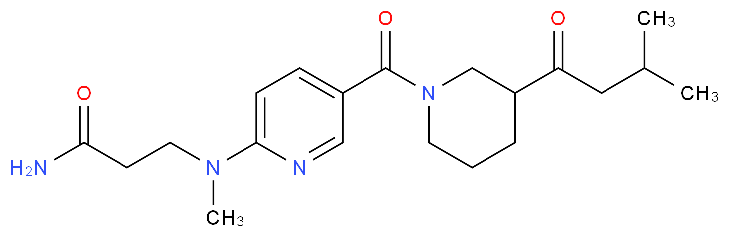 3-[methyl(5-{[3-(3-methylbutanoyl)piperidin-1-yl]carbonyl}pyridin-2-yl)amino]propanamide_Molecular_structure_CAS_)