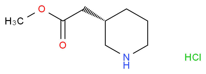 (S)-Methyl 2-(piperidin-3-yl)acetate hydrochloride_Molecular_structure_CAS_957471-98-6)