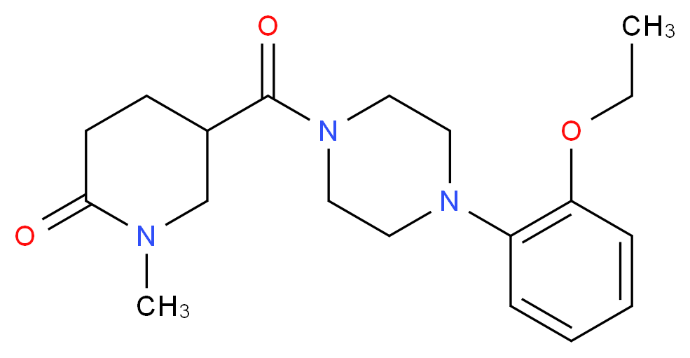 5-{[4-(2-ethoxyphenyl)piperazin-1-yl]carbonyl}-1-methylpiperidin-2-one_Molecular_structure_CAS_)