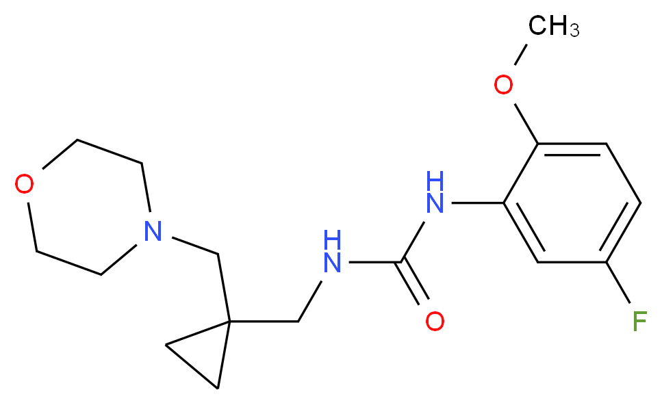 N-(5-fluoro-2-methoxyphenyl)-N'-{[1-(morpholin-4-ylmethyl)cyclopropyl]methyl}urea_Molecular_structure_CAS_)