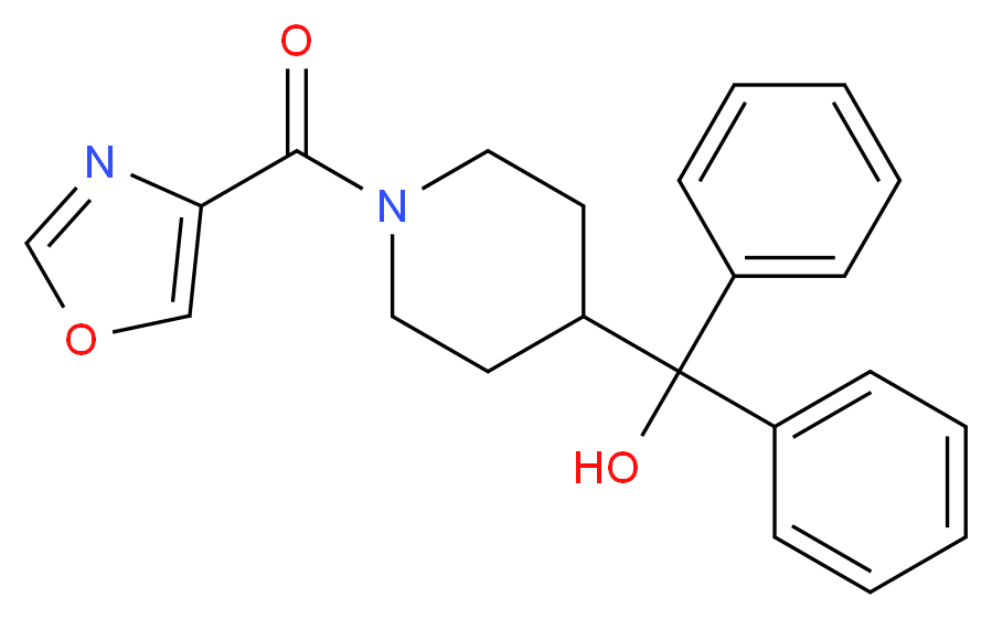 [1-(1,3-oxazol-4-ylcarbonyl)-4-piperidinyl](diphenyl)methanol_Molecular_structure_CAS_)