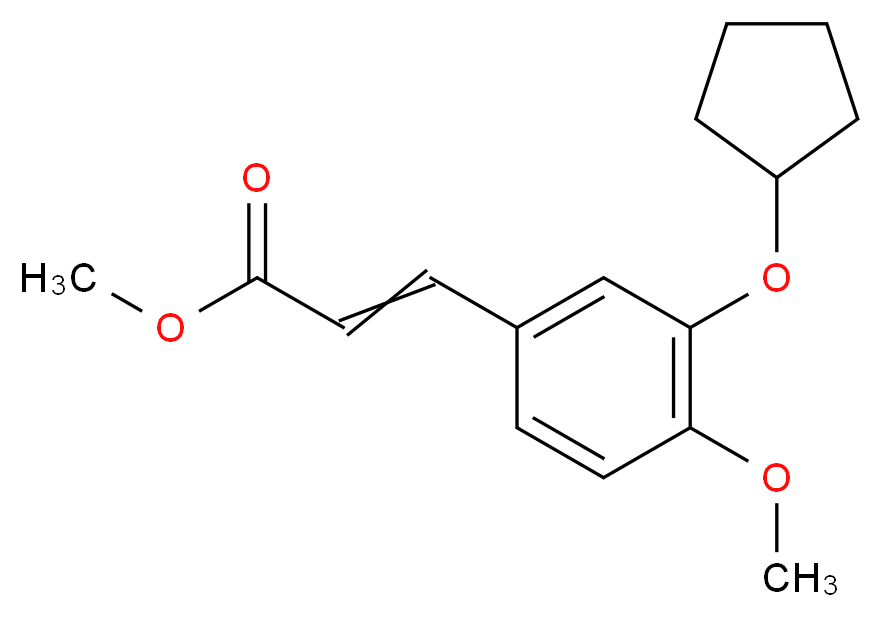 Methyl 3-[3-(cyclopentyloxy)-4-methoxyphenyl]acrylate 97%_Molecular_structure_CAS_)