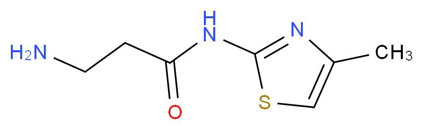 3-amino-N-(4-methyl-1,3-thiazol-2-yl)propanamide_Molecular_structure_CAS_)