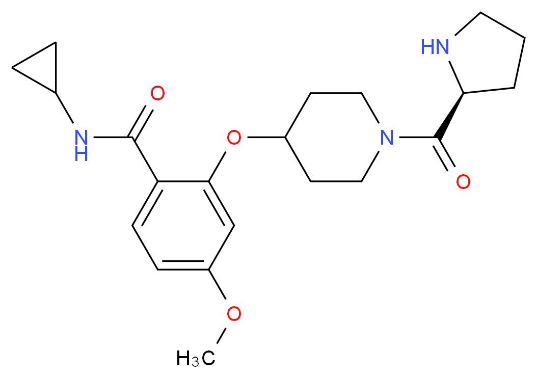 N-cyclopropyl-4-methoxy-2-[(1-L-prolylpiperidin-4-yl)oxy]benzamide_Molecular_structure_CAS_)