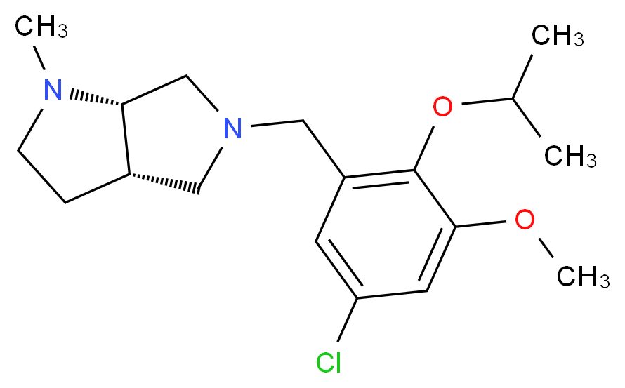(3aS,6aS)-5-(5-chloro-2-isopropoxy-3-methoxybenzyl)-1-methyloctahydropyrrolo[3,4-b]pyrrole_Molecular_structure_CAS_)
