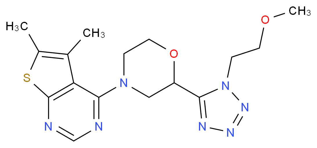 4-{2-[1-(2-methoxyethyl)-1H-tetrazol-5-yl]morpholin-4-yl}-5,6-dimethylthieno[2,3-d]pyrimidine_Molecular_structure_CAS_)