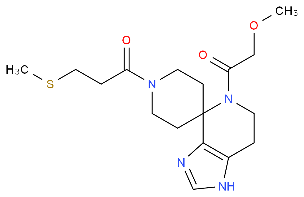 5-(methoxyacetyl)-1'-[3-(methylthio)propanoyl]-1,5,6,7-tetrahydrospiro[imidazo[4,5-c]pyridine-4,4'-piperidine]_Molecular_structure_CAS_)