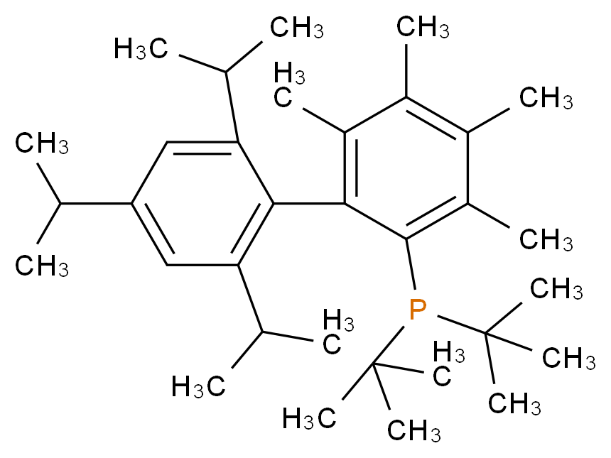 2-Di-tert-butylphosphino-3,4,5,6-tetramethyl-2′,4′,6′-triisopropyl-1,1′-biphenyl_Molecular_structure_CAS_857356-94-6)